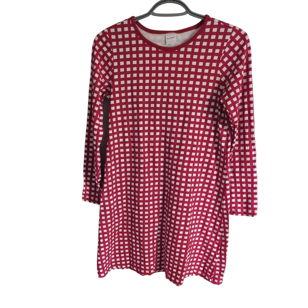 Hanna Andersson Holiday Print Dress Red/White Checkered Size 12